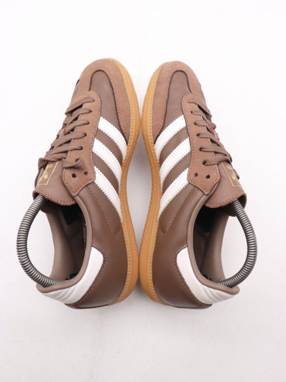 adidas Originals Samba OG Women's 8 Earth Strata Brown White Gold Sneaker IE6522 - Picture 6 of 10